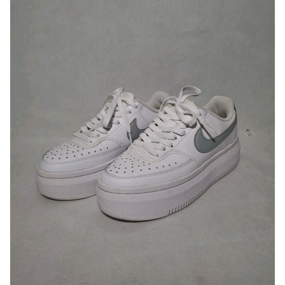 Womens Nike Court Vision Alta LTR Platform Size 7 White Gray Chunky